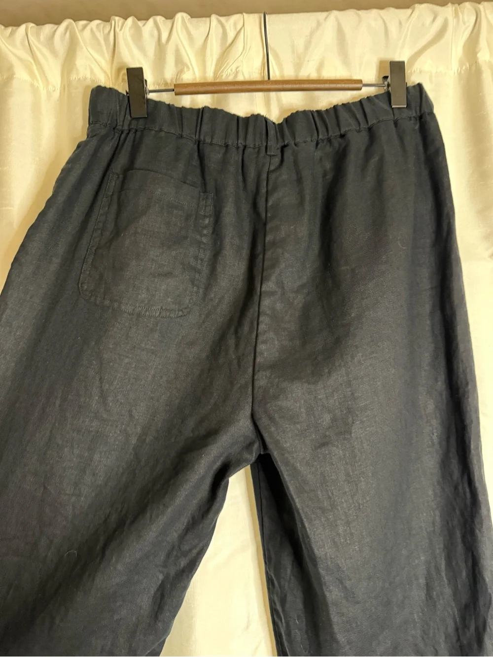 Quince European Linen Pants Wide Leg - Black- Medium- NWOT